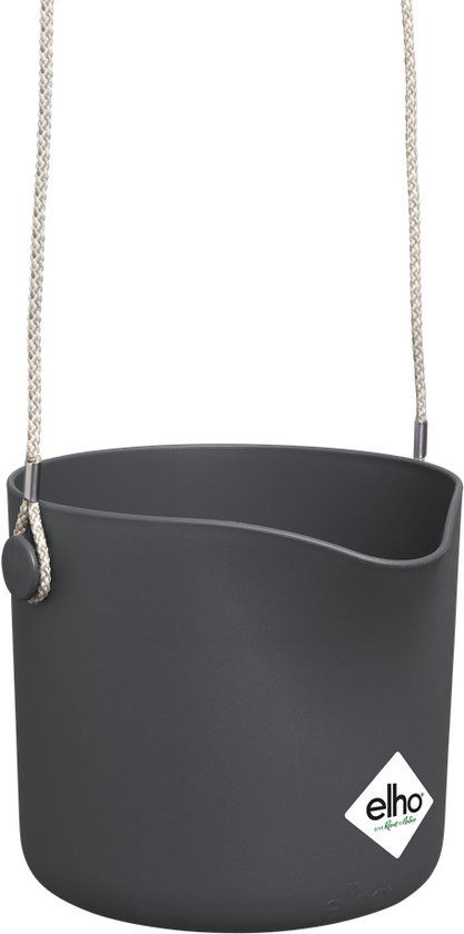 Elho B.for Swing 18 cm Round Plastic Indoor Planter - Black