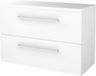 Basic Line Start 46 Badkamermeubelset - 100 x 46 cm - Met Grepen - 2 Lades - Wastafelblad - Ice White