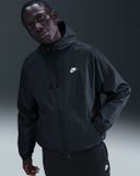 NIKE Windrunner Men's Lined Jacket - Sport Jacket with Hood for Men - Black, White
