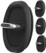 HORCONDORM S.R.L. Set de butoirs de porte sans silicones, 4 pièces, noir