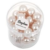 Rayher hobby materialen 105x stuks glaskralen lichtroze parelmoerglans 10 mm - Diy sieraden maken - Kralen rijgen hobby materiaal