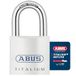 ABUS Titalium hangslot 80TI/50 - Kelderslot met lichtgewicht, solide slotbehuizing van speciaal aluminium - ABUS -Beveiligingsniveau 8 - zilver