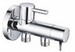 Riko Wiesbaden Minimal Dubbele Hoekstopkraan 1/2" x 3/8" x 3/8" - Chroom