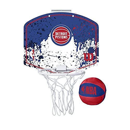 Wilson Mini NBA-Team Basketbalhoepel - DETROIT PISTONS - Kunststof - Blauw - 2022