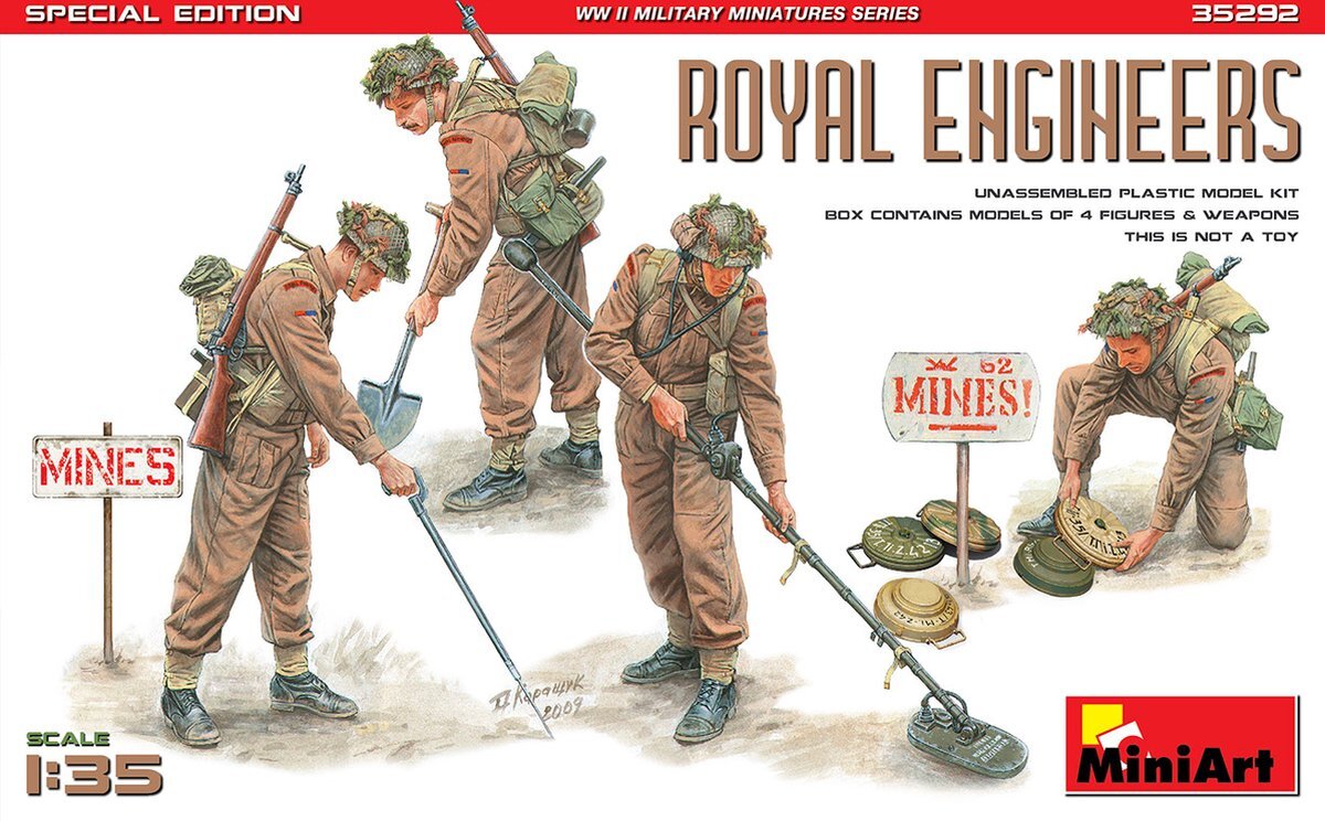 MiniArt MIN35292 1:35 - Royal Engineers (Spec Bewerking), gegoten kleur