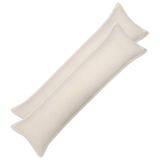 vidaXL Kussensloop 2 pcs houten crèmekleurig 40 x 145 cm bouclé