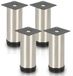 SHANEE Sp. z o.o. Set van 4 verstelbare meubelpoten ±15 mm ronde voet Moderne kastpoten voor tafel Hoogte 200 mm Roestvrij staal