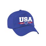 Bellatio Decorations Amerika / USA landen pet blauw kinderen - Amerika / USA baseball cap - EK / WK / Olympische spelen outfit