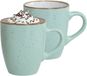 Gerimport Koffie / thee mok Sweets - 2x stuks - groen - 350 ml - keramiek