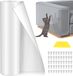 Asoway Kraswerende kattentape 40x500cm, antikrasfolie voor katten, kraswerende bank kattenfolie, zelfklevende kraswerende folie kraspads voor meubels bank muur deurbescherming