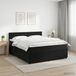 vidaXL Boxspringbed met matras Zwart 140 x 190 cm Fluweel