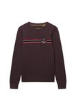 Superdry & Co Sweatshirt donkerbruin / rood / zwart / offwhite