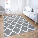 Comart Shedir d'Arredo Tapijt, grijs met wit decor, 60 x 120 cm