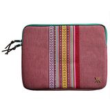 WONDEE Vam Vam Laptoptas en tablettas 11,6-12 inch geborduurde stof en originele sleutelhanger ritssluiting, laptophoes compatibel met MacBook Air, Chromebook enz