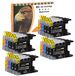 Brother Cartouches d'encre pour Brother LC-1220/1240, pack de 20 pièces, composé de : 8 noir, 4 cyan, 4 magenta et 4 jaune