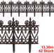 Deuba Borderrand Kunststof – 42 Stuks = 1330cm UV-bestendig - Bruin