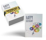 Better Office Products Happy Birthday Cards, 100-Pack, 4 x 6 inch, Fun Balloon Cover Design, Blank Inside, with Envelopes