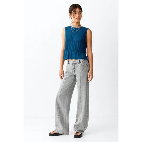 MANGO TEEN wide leg jeans - grijs