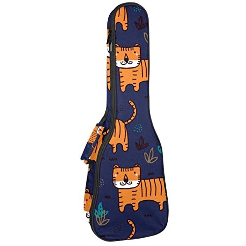 Mersov Tenor Ukulele Gigbag Waterdichte Ukelele Case Gewatteerde Rugzak, Geweldig voor Sopraan Concert (21/23/24") Tijger Marineblauw