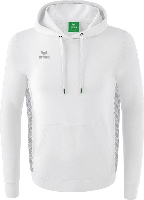 Erima Essential Team Sweatshirt Met Capuchon Heren - Wit / Monument Grey - Maat: S
