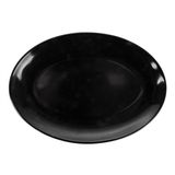 Garcia de Pou 15 Eenheid Ovaal Plaat in doos, 25,5 x 18 cm, Melamine, Zwart