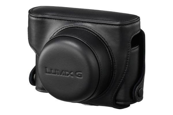 Panasonic DMW-CGK3E-K Compact Case - Black, Leather