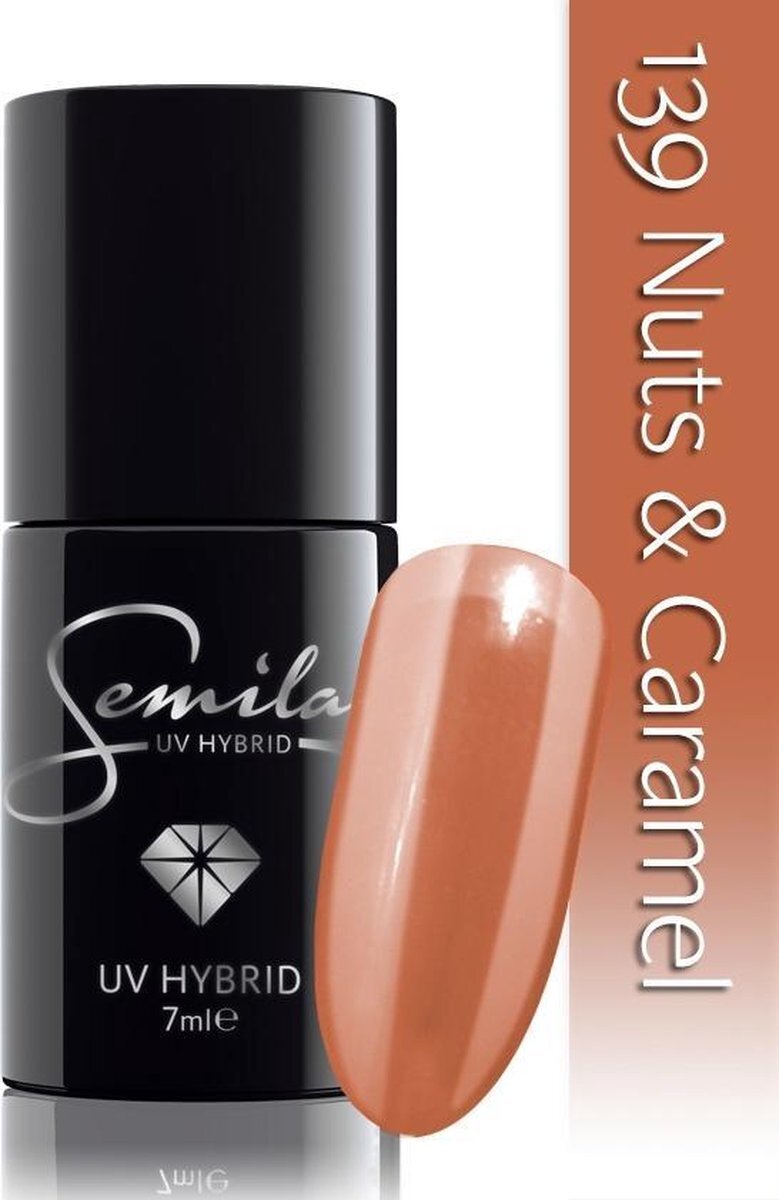 SEMILAC | Gel Nagellak | 139 Nuts & Caramel | Gel Polish | 7 ml | Bruin