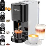 Capsule Koffiezetapparaat - Machine à expresso individuelle - Préparation rapide du café - Fonctionnalité 4 en 1 - Réservoir de 800 ml - Noir