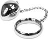 Rimba Donut Cockring Met anaal Eitje Zilver RVS Ø 40 mm 45 mm