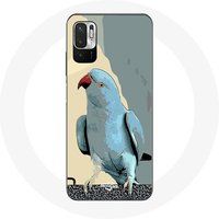 Maniacase Etui voor Xiaomi Redmi Note 10 5G parkieten blauw