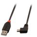 Lindy USB 2.0 Kabel Typ A / Mini-B 90°gewinkelt 0,5m - Zwart