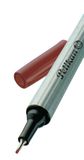 Pelikan 96 Fineliner Pen, Fine Tip, 0.4 mm, Brown, Silver, 10 Count Box