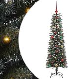 vidaXL Kunstkerstboom met 150 LED Groen 150 cm PVC, Plastic en Staal