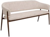 DÉJA Living Eetkamerbank Dénia - Beige/Walnoot - 200cm