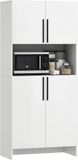 HOMCOM Keukenkast - Spaanplaat - Wit - 79L x 40B x 175H cm