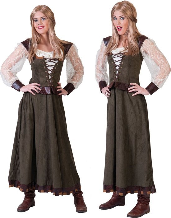 Funny Fashion Robin Hood Kostuum Robin Hood De Armenhelper Jurk Vrouw Maat 44-46 Carnaval kostuum Verkleedkleding