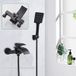 Robinet de baignoire noir cascade mitigeur de salle de bain robinetterie murale baignoire douchette manuelle