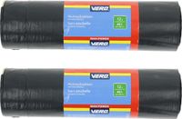 Vero Afvalzakken/vuilniszakken met trekband - 24x stuks - 60 liter - Extra sterke lekvrije trekbandzakken - Gerecycled plastic