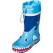 PLAYSHOES Bottes de pluie 'Hai' bleu / bleu clair / rouge / blanc