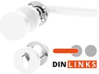 ERGO line NINA Links, Roestvrijstalen Witte Deurkrukset
