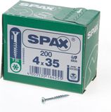 Spax Spaanplaatschroeven Torx 20 Platkop 4 x 35mm Deeldraad WIROX (200 stuks)