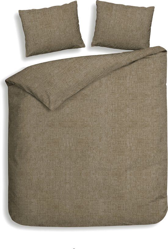 Heckettlane Franela Flanel Dekbedovertrek - 200x200/220 cm - Taupe