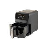 Cofan Digitale luchtfriteuse met kleurentouchscreen + kijkvenster met licht + broodrooster, inhoud van 5 liter en vermogen 1500 W, gezonde en snelle keuken met 8 programma's