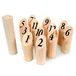 BLUE SKY - 12 Noordse kegels - Behendigheidsspel voor buiten - 049712 - Beige - Hout - 15 cm - Kinder speelgoed - Buitenspel - Tuin - Vanaf 6 jaar