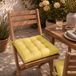 Anna's Collection Coussin de chaise matelassé - jaune - 38 x 38 cm