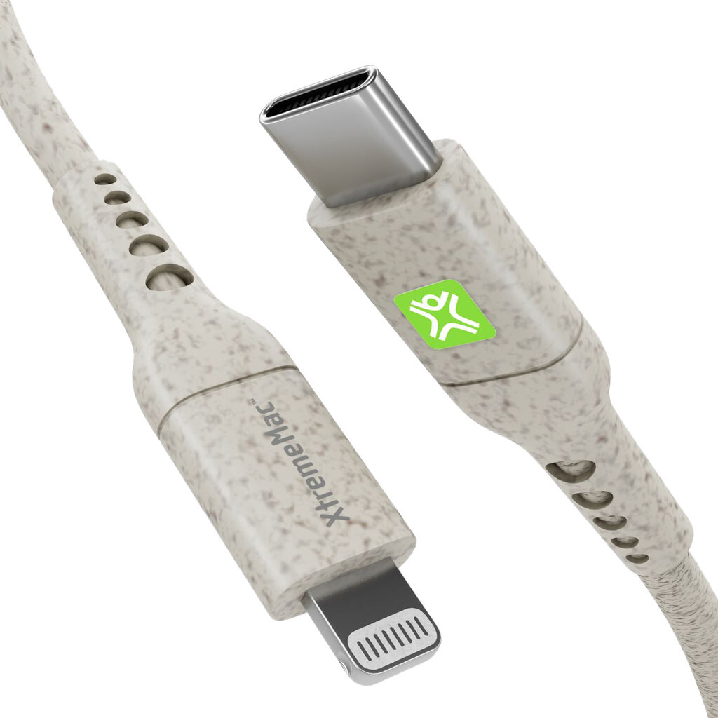 XtremeMac Eco Line Usb C naar Lightning Kabel 1m Kunststof Crème