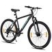 HILAND Vélo de montagne, 26 pouces, cadre en aluminium, 21 vitesses, freins à disque mécaniques, fourche à suspension, noir