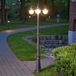 Lindby - Lantaarnpalen - 3lichts - Aluminium, metaal, glas - H: 198 cm - E27 - roestbruin, helder