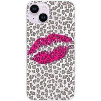 Apple iPhone 14 baiser leopard bedrukt siliconen hoesje