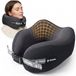TRAVARA Nekkussen The Daydreamer - Reiskussen met Duo Density Traagschuim - Voor Vliegtuig - Auto Kussen - Memory Foam - Donkergrijs